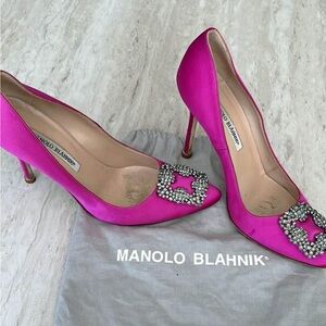 Manolo Blahnik Pink Satin